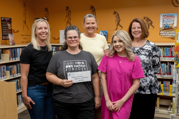 Greenwood Family Fund renewed their commitment to the Grand Valley Public Library for 2026-2027